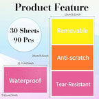 STARLIBOO Removable Colored Labels Stickers, 3X5 Inch Removable Large Label Stickers for Moving Boxes and Storage Bins- Waterproof- Tear Resistant (Multicolor
