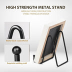 LIONWEI LIONWELI Plate Display Stand Easel Holders - 4.5" Tabletop Metal Stands for Decorative Plates, Photos & Picture Frames - Black, 2-Pack