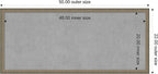 Amanti Art Silver Framed Magnetic Board 22x50 Oversize Vision Board for use with Magnets, 100% Metal Sheet to Display Items as Office Decor or for Home Organization in mudroom, Kitchen or Kids Room