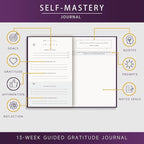 Self-Mastery Journal for Men - Gratitude and Productivity Journal for More Happiness, Positivity, Growth, Mindfulness, Self Care and Reflection - Guided Inspirational Journals for Men & Women