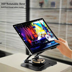 MIZOTIC iPAD Tablet Holder Desktop Stand, Dual Rod Adjustable & Rotatable Carbon Steel, Compatible with 4.7-16.5" iPads,Tablets, Portable Monitors, Kindle.