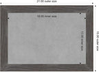 Amanti Art Grey Framed Magnetic Board 15x21 Small Vision Board for use with Magnets, 100% Metal Sheet to Display Items as Office Decor or for Home Organization in mudroom, Kitchen or Kids Room