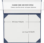 Diploma Cover 8.5” x11” Diploma Holder of Graduation Leatherette Padded Certificate（Tent Style),40-Pack
