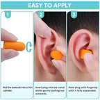 TICONN 400 Pairs Ear Plugs, 32dB Noise Reduction Earplugs for Sleeping Hearing Protection Travel Study Concentration Construction Site (400 Pairs)
