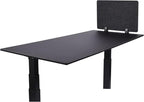 Stand Up Desk Store ReFocus Raw Clamp-On Acoustic Desk Divider Mounted Privacy Panel to Reduce Noise and Visual Distractions (Anthracite Gray, 23.6" x 16")