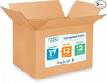 Medium Shipping & Moving Boxes 17 x 12 x 12 inches (5-Pack) - Extra Strength 200 lb vs Regular - Corrugated Cardboard Boxes, Made in USA - Durable Moving Box - Package Box by IDL Packaging