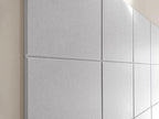 DECORITA Felt Wall Tiles | Large Cork Board Alternative | Aesthetic Felt Bulletin Board for Office, Home & Classroom | Large Cork Boards for Walls Pinboard (12-Pack) | Gray White