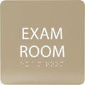 ADA CENTRAL SIGNS - 6" X6" Exam Room Sign - ADA Compliant Tactile Graphics Grade 2 Braille Text Acrylic Wall Signs - Educational Institution Directional Assistance Test Center Door Sign for Schools