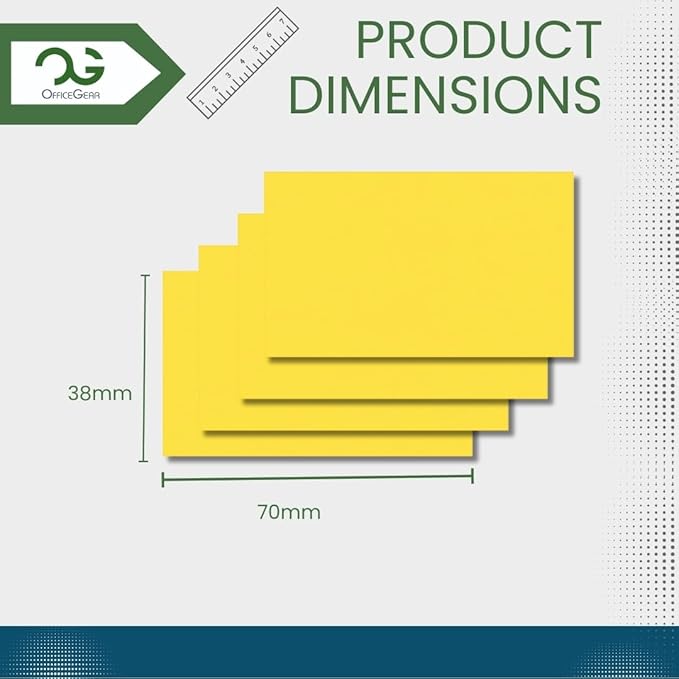OfficeGear Yellow Shelf Edge Labels 21-up [525 Pack] 38x70mm Printable A4 Card Perforated Labels/Sheet for Retail Barcodes, Price Stickers, Point of Sale, Product Info, Shelf Promotions Incl Template