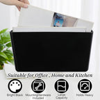 Colarr 8 Pcs Wall File Holder Organizer Plastic Wall Mount Mail Organizer with Screws Single Pocket Hanging Folder Paper Magazine Holder for Walls Office Home Classroom(Black)