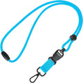 Fishent Breakaway Neck Lanyards for ID Badges, Adjustable Durable Heavy Duty Lanyard with Detachable Buckle for Keys Holder (Sky Blue)