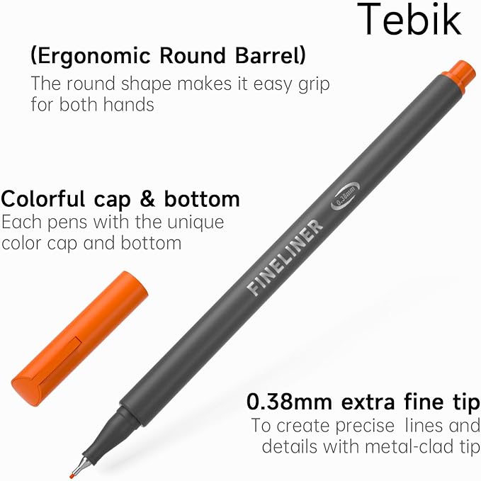 Tebik 108 Pack Planner Colored Pens, 100 Assorted Colors Drawing Pens with 8 Different Stencils, Perfect for Dotted Journal Planner Writing Note Calendar Coloring Office School Supplies