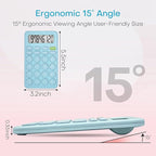 Basic Cute Calculator Four Function for Teachers Students Basics Office, Small Handheld Calculator, 8 Digit with LCD Display, Sensitive Button, 5.5×3.2 inches Blue