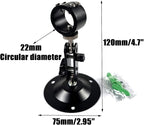 Laser Module Brackets 360-Degree Adjustable Positioning Bracket 22mm (2-Pack) - Black Alumina