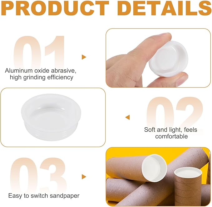 PATIKIL 100 Pcs Mailing Tube Plastic End Caps 1.4" ID PE Round Cardboard Shipping Tube Lids White Protective Poster End Caps for Paper Documents Artwork Storage