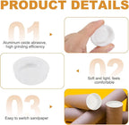 PATIKIL 100 Pcs Mailing Tube Plastic End Caps 1.3" ID PE Round Cardboard Shipping Tube Lids White Protective Poster End Caps for Paper Documents Artwork Storage