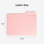 Smead Standard File Folders, 100 Count, Pink, 1/3-Cut Tabs, Letter Size (12643)