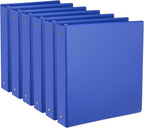 CIXILDTS 6-Pack 1-Inch Binder, Standard 3 Ring Binder Fit Letter Size Paper, Presentation View Binders,Blue