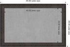 Amanti Art Black Framed Magnetic Board 29x45 Large Vision Board for use with Magnets, 100% Metal Sheet to Display Items as Office Decor or for Home Organization in mudroom, Kitchen or Kids Room