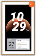 ApoloSign 27” Digital Calendar: Dual Mode Calendars with Google Play & Multi-calendar Sync, Electronic Planner & Chore Chart, Smart Touchscreen, Interactive Display for Family Schedules (Teak Wood, 27-inch)