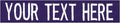 Custom Uniform Name Tapes Solid Colors. Purple Fabric, 4 Inch Hook Fastener (Uniform Ready Fastener)