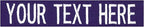 Custom Uniform Name Tapes Solid Colors. Purple Fabric, 4 Inch Hook Fastener (Uniform Ready Fastener)