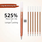 CAISEXILE 12 Yellow Glitter Gel Pens Set, 1.0 mm Fine Point for Black Paper & White Paper, Large Capacity Pens for Journaling, Adult Coloring Books, Drawing, Note Taking, Highlighting