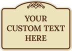 Custom Decorative Sign, Personalized Metal Sign for Business, Driveway, Home, Airbnb, Office Door Plaque, Brown Border Sign, 7x10 Inches, ACM, Fade Resistant, Made in USA by Sigo Signs