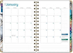 HARDCOVER 2026 Planner, 5.5"x8": 14 Months (November 2025 - December 2026), Daily Weekly Monthly Planner, Yearly Agenda, Bookmark, Pocket Folder and Sticky Note Set (Black Gold Marble)