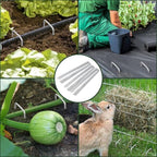 FEED GARDEN 4 Inch 25 Pack Galvanized Landscape Staples 11 Gauge Anti-Rust Garden Stakes Landscaping Fabric SOD Pins Yard Stakes for Weed Barrier Fabric