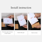 TONICE® 3 Pack 5x7 Acrylic Sign Holder Slant Back Design L Shape Clear Acrylic Frames Wood Base, Table Menu Display Stand Flyer Display for Desk Display (Optional 8.5x11/5x7 Inch L/T Shape)
