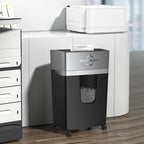 BONSEN 12-Sheet Micro Cut Paper Shredder for Home Office Use, High Security Level P-4/55 dB Ultra-Quiet / 40-Minutes Shredding Shreds Credit Card/Staples, 5.3 Gallons Pullout Bin (S3106)