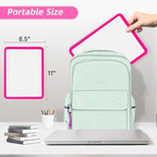 VUSIGN Small White Board Dry Erase, 8.5'' x 11'' Magnetic Dry Erase Board, Mini Whiteboard with Markers for Students, Fridge, Wall, Locker, Dark Pink