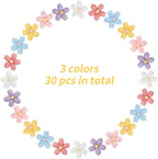Decorative Push Pins,30pcs Flower Push Pins for Cork Board Colorful Thumb Tacks Cute Push Pins Fun Thumb Tacks Decorative for Photo Wall, Feature Wall,Map, Bulletin Board, Office or Home