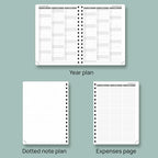 POPRUN Academic Planner 2025-2026 (July 2025-June 2026), Daily Weekly and Monthly Appointment Book (Wirebound Hard Cover - 6.25'' x 8.5'') with Hourly Time Slots, Tabs, 100 GSM - Burgundy