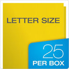 Oxford Twin-Pocket Folders, Textured Paper, Letter Size, Yellow, Holds 100 Sheets, Box of 25 (57509EE)