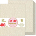 400 Sheets 8.5 x 11 In Parchment Paper 100 GSM Double-Sided Certificate Paper, Printer-Friendly Stationery Paper for Writings, Resumes, Invitations, Letters, Crafts, Awards & Diplomas, Ivory