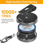 Selizo Metal Badge Reels - 3 Pcs Retractable Badge Holder with Belt Clip Key Ring for ID, Key, Name Card Holder