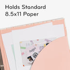 U Brands Eco-Conscious 1" Binders, Set of 2, Pink and Sage Green Boho Chic Prints, Silver Metal O-Rings