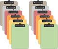 Zoenley A4 Plastic Clipboard Set of 12,Dark Colorful 12.5 x 9 Letter Size for Classroom, Students, Teacher, Nurse, 8.5 x 11 Clip Board with Low Profile Black Clip, Office & School Supplies