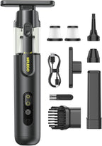 Mr.ego Car Vacuum Cleaner – Cordless Handheld Vacuum High Power with 20000Pa Suction, 4-in-1 Portable Vacuum Cordless, LED Light, Mini Vacuum Cleaner for Car, Office Desk & Home