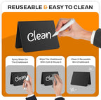 12 Pack Mini Chalkboard Signs for Food, 4”x3” Small Reusable Chalk Board Signs w/Spray Bottle, Food Labels for Party Buffet, Table Signs for Wedding, Name Tags & Bakery w/ 2 Markers & Wiping Cloths
