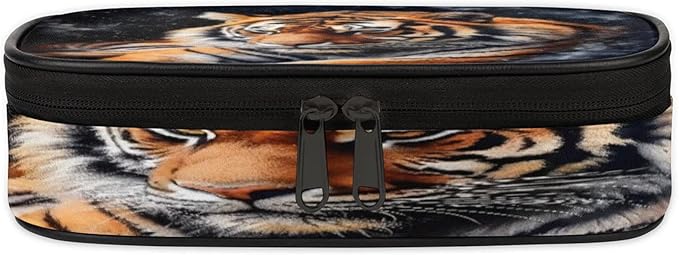 Pardick Pencil Case，3D Tiger Big Capacity Pencil Pouch Coin Pouch Stationery Organizer For Teen School
