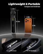 Mr.ego Car Vacuum Cleaner – Cordless Handheld Vacuum High Power with 20000Pa Suction, 4-in-1 Portable Vacuum Cordless, LED Light, Mini Vacuum Cleaner for Car, Office Desk & Home