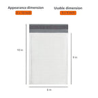 Amazon Basics Poly Bubble Self-Seal Mailer, 6" x 10" (Internal Size - 5.75" x 9"), White, 50-Pack, White/Grey