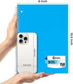 Rosmonde 36 Pack 3 Subject Spiral Notebook Wide Ruled Bulk, Thick Paper, 300 Pages (150 Sheets), 8 x 10-1/2", 3 Hole Punched, Bulk Spiral Journal for School, Bulk Subject Notebooks, Assorted Colors