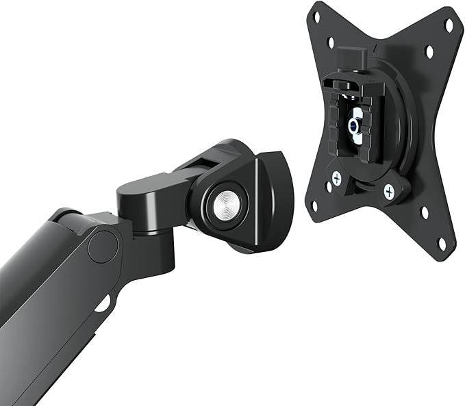 Manhattan Aluminium Desk Mount with Gas Lift for Dual Monitors & 8-in-1 Docking Station, for Monitors from 17" to 32" and up to 9 kg per arm, Black, 461887