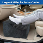 XYRONICA Foot Rest for Under Desk at Work, Comfortable Office Footrest, Ergonomic Foot Stool for Long Sitting with Curved Design Relieves Leg Pressure (Dark Gray)