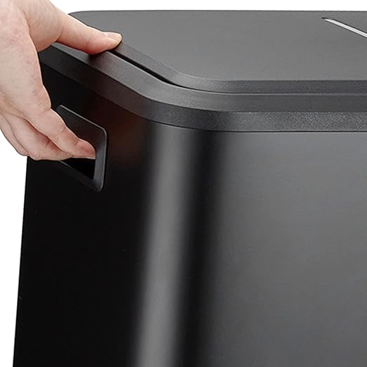 MilleLoom 30L/8 Gallon Trash Can - 2 x 4 Gal Dual Compartment Stainless Steel Kitchen Recycling Trash Can, Soft-Close Lid, Removable Plastic Inner Bucket, Double Waste Bin for Home Office - Black