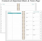 2026 Pocket Planner/Calendar - 2026 Planner from January 2026 - December 2026, Planner 2026 with 12 Tabs, Twin-Wire Binding, Inner Pocket, 3.75" x 6.75, Rose Flower